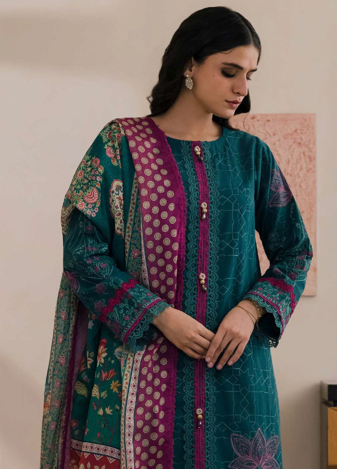 Zellbury Unstitched Printed Lawn 3 Piece Suit ZB26UC WUS26E30573 - Casual Collection