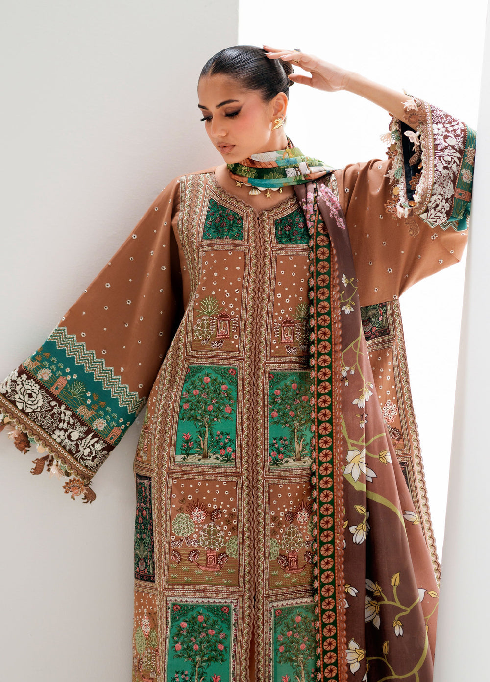 Amour by Bin Ilyas Unstitched Embroidered Lawn 3 Piece Suit BI26ULA 186B - Festive Collection