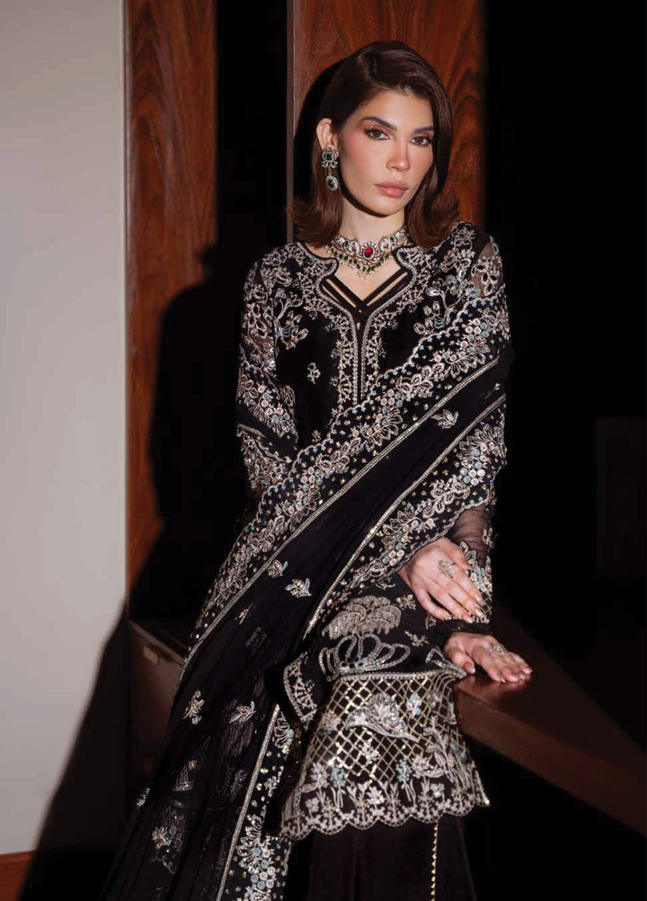 Elaya Luxury by Nureh Unstitched Chiffon Embroidered 3 Piece Suit NU26EL NEL-89 - Festive  Collection