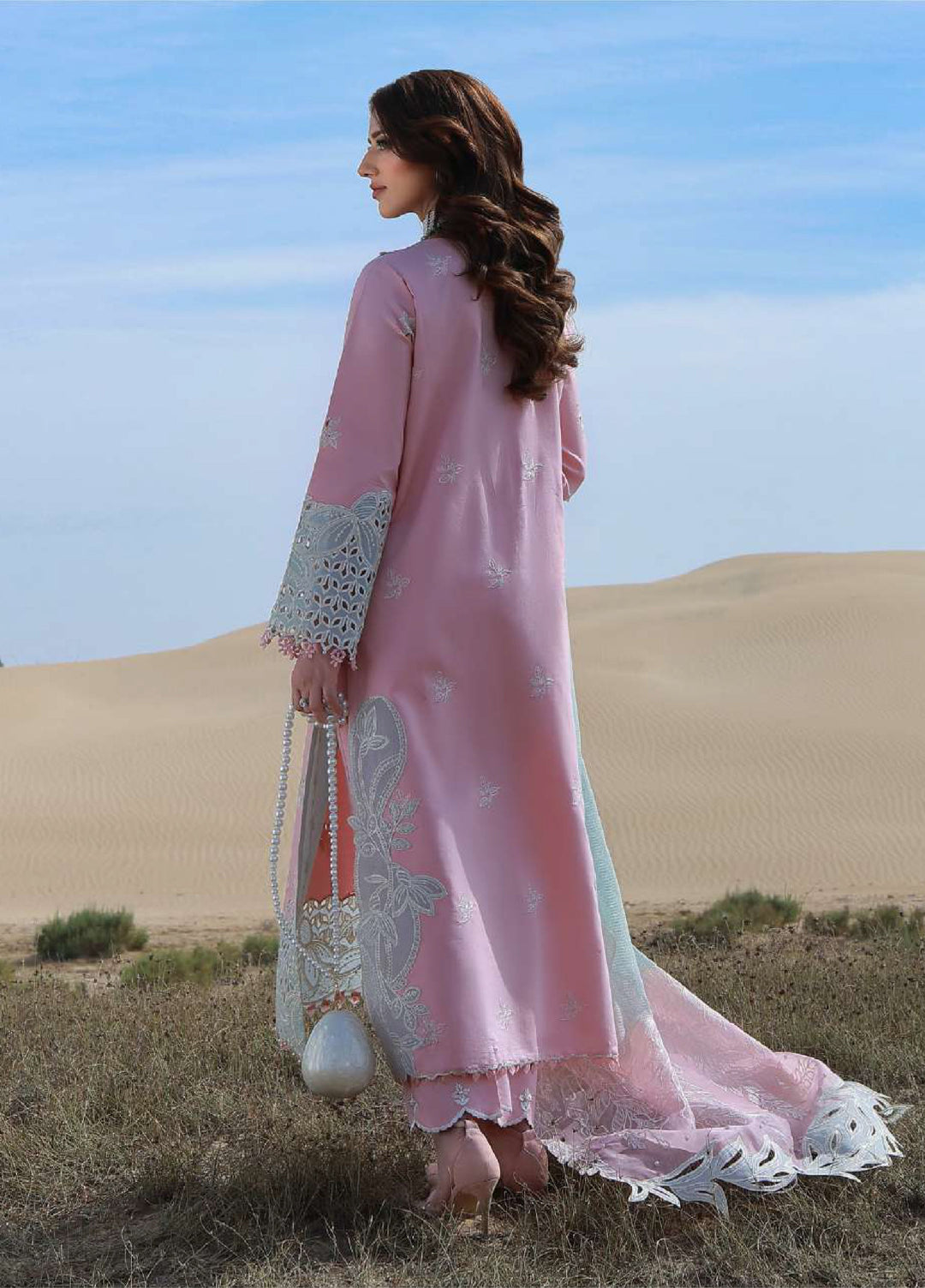 Rang Rasiya Premium Unstitched Embroidered Lawn 3 Piece Suit RR26UP D-8 Mahsa - Festive Collection