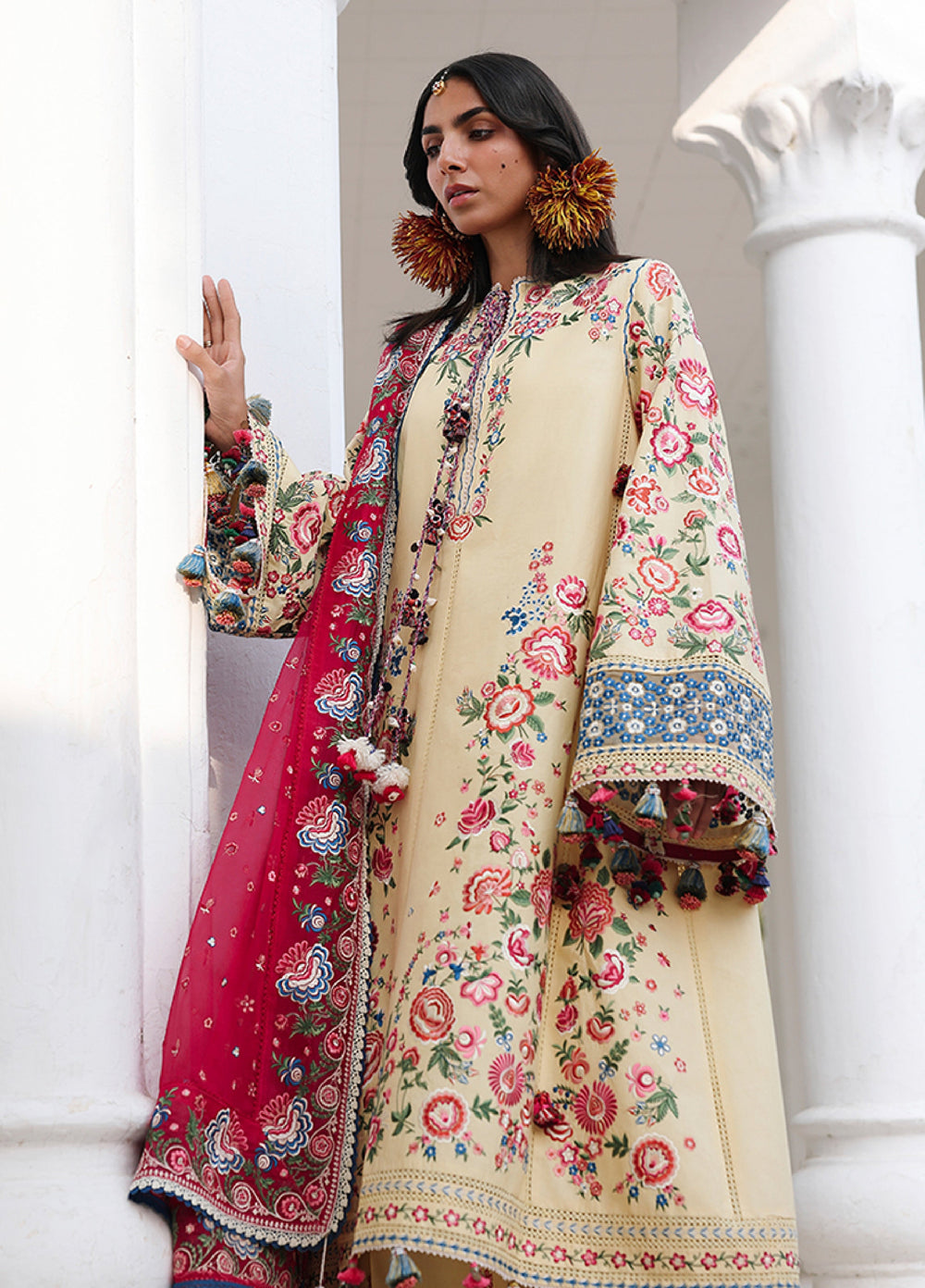 Kalabagh by Hussain Rehar Unstitched Embroidered Luxury Lawn 3 Piece Suit HR26UKL D2 Zubdah - Festive Collection