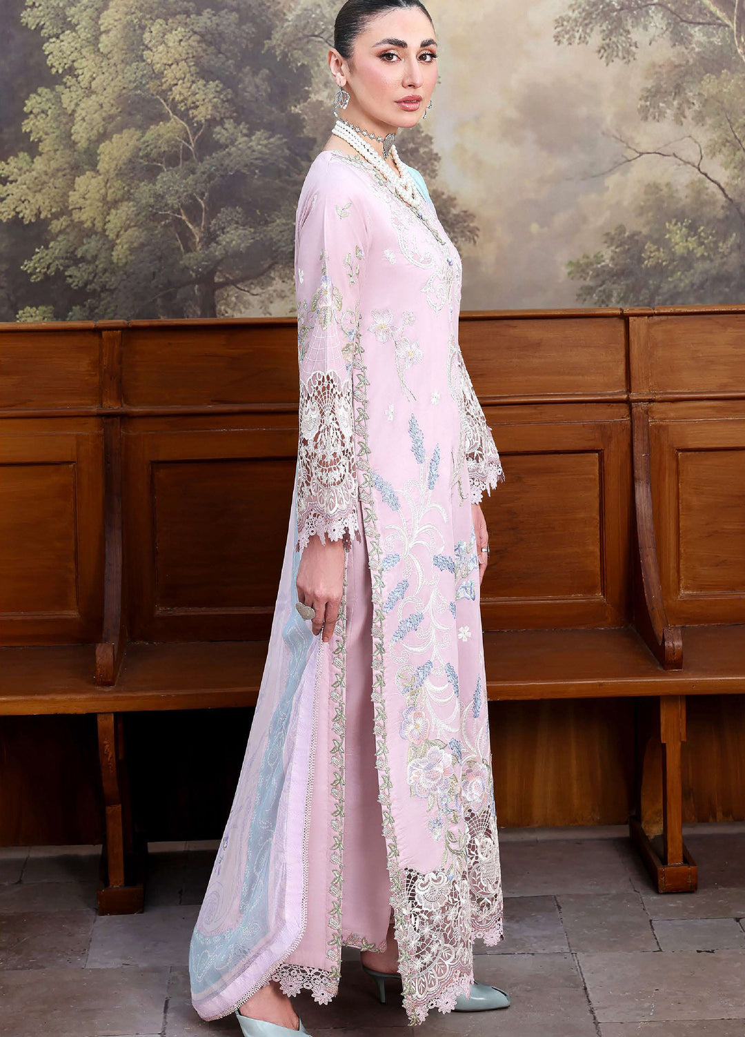 Floral Reverie by Roheenaz Unstitched Embroidered Lawn 3 Piece Suit RN26UFRL PETAL BLOOM - Festive Collection