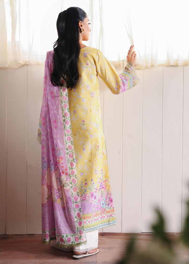 Nissa Floral Symphony by Rajbari Unstitched Lawn Embroidered 3 Piece Suit RB26UNF D-03 - Summer Collection