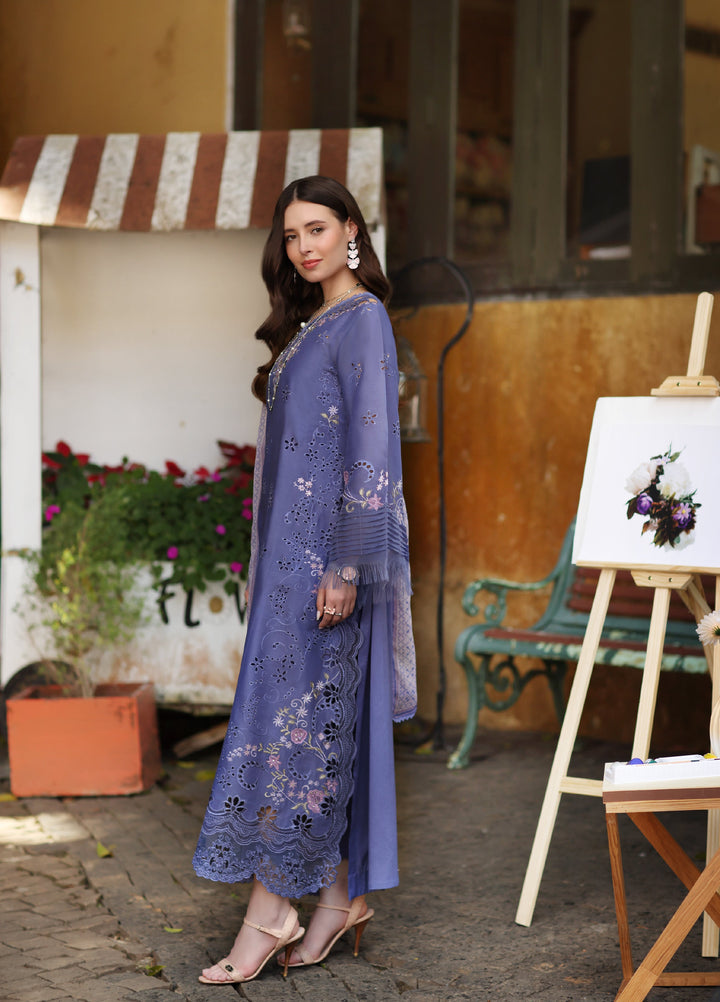 Noor by Saadia Asad Unstitched Embroidered Laserkari Lawn 3 Piece Suit SA26ULNL D9 - Lawn Collection
