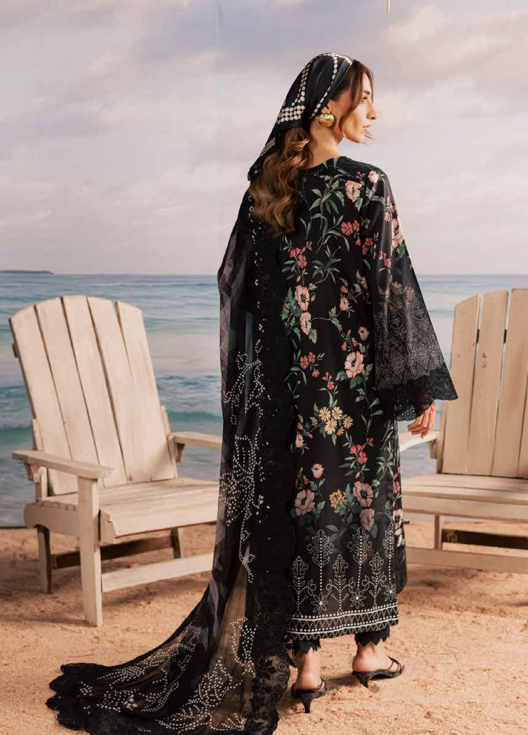 Gardenia by Nureh Unstitched Embroidered Lawn 3 Piece Suit NU26ULG NSG-224 - Summer Collection