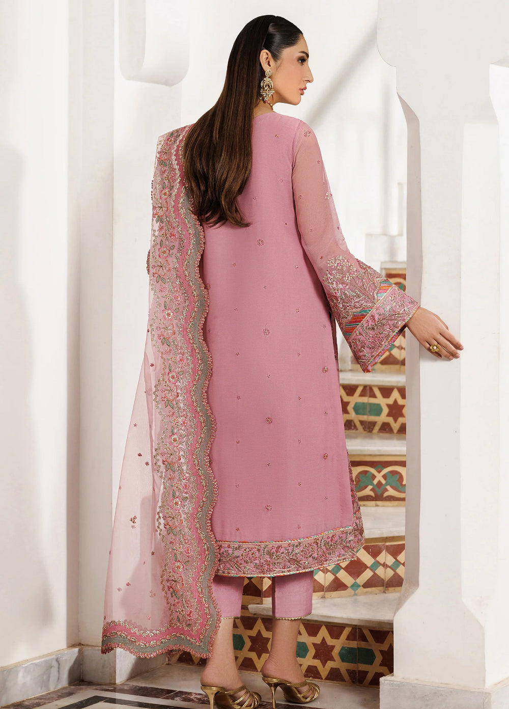 Nourah by Zarif Unstitched Embroidered Chiffon 3 Piece Suit ZR26UCN Nourah SHAYRA ZF/ZQH/SHAYRA 03 - Festive Collection