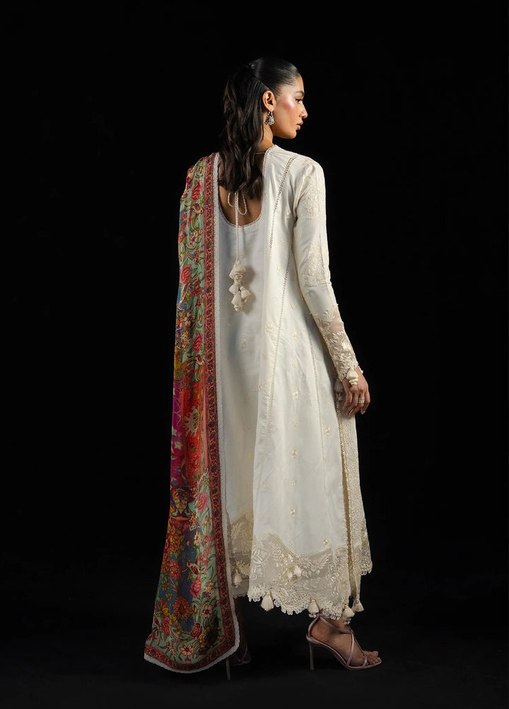 Zan by Hussain Rehar Unstitched Embroidered Lawn 3 Piece Suit HR26UZF Sefi D-93 - Festive Collection