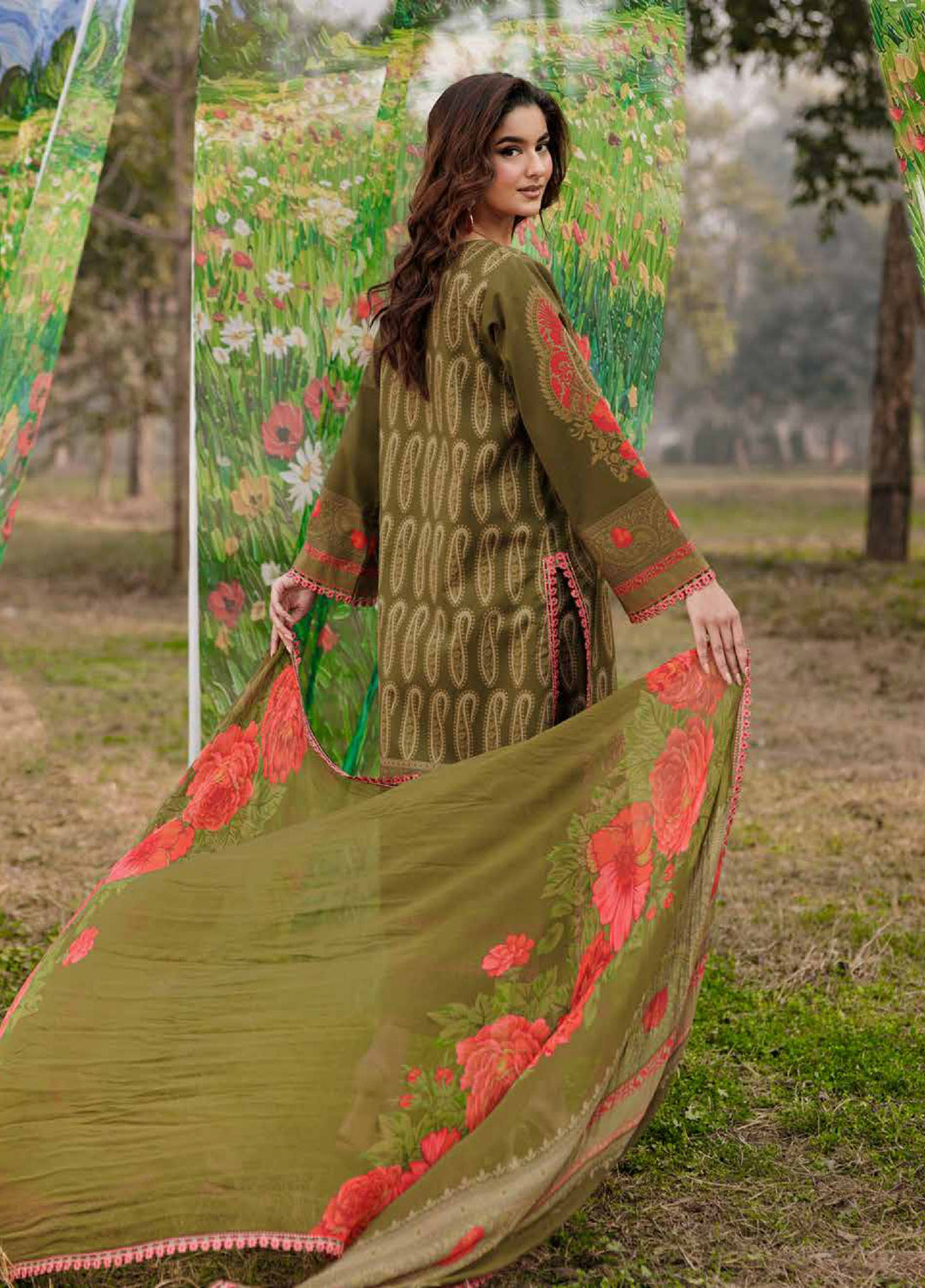 Combination by Charizma Unstitched Embroidered Lawn 3 Piece Suit CHR26UCL CC6-11 - Summer Collection