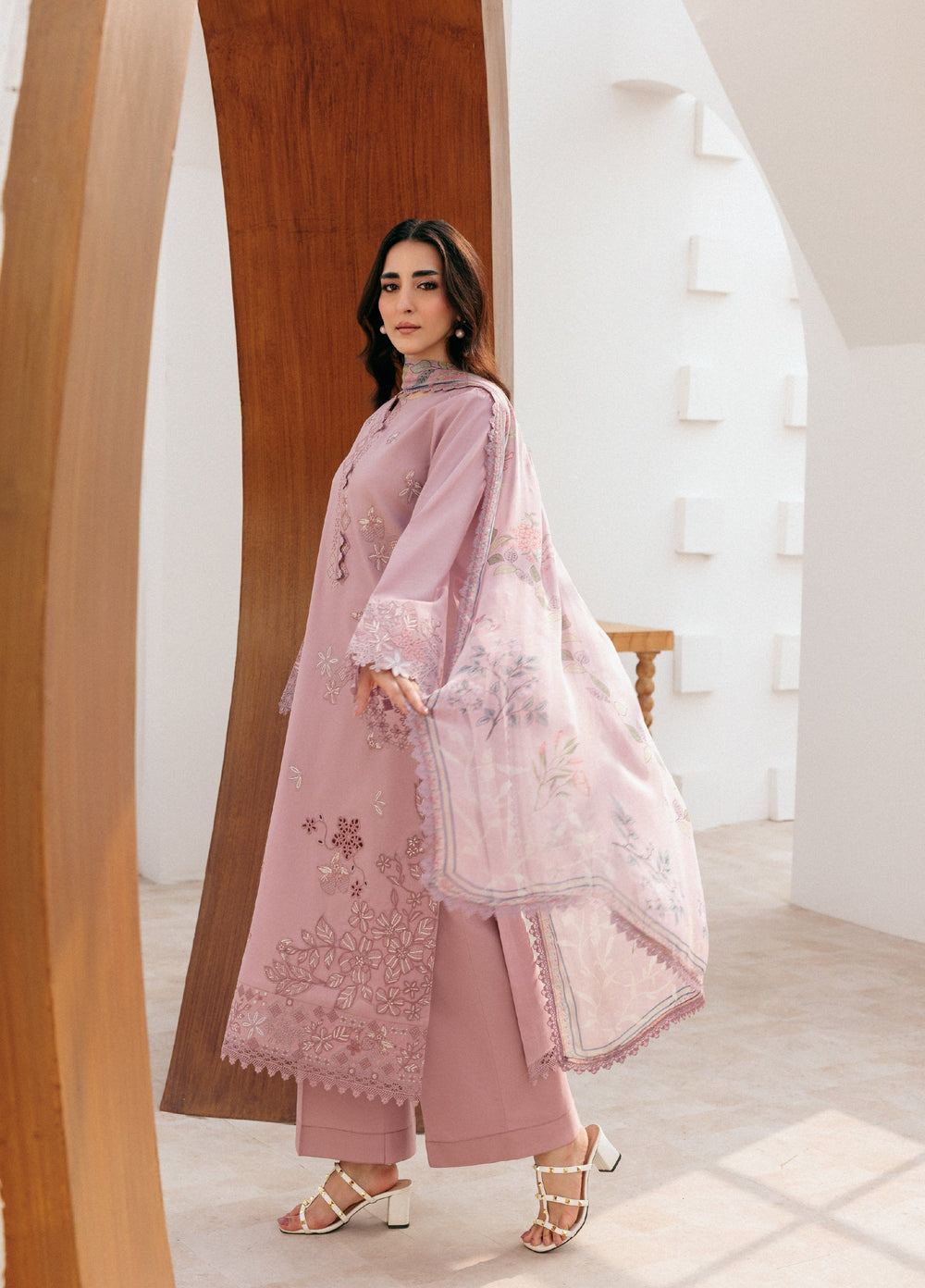 Zync by Florent Untitched Lawn Embroidered 3 Piece Suit FL26UZ FZ-2B - Summer Collection