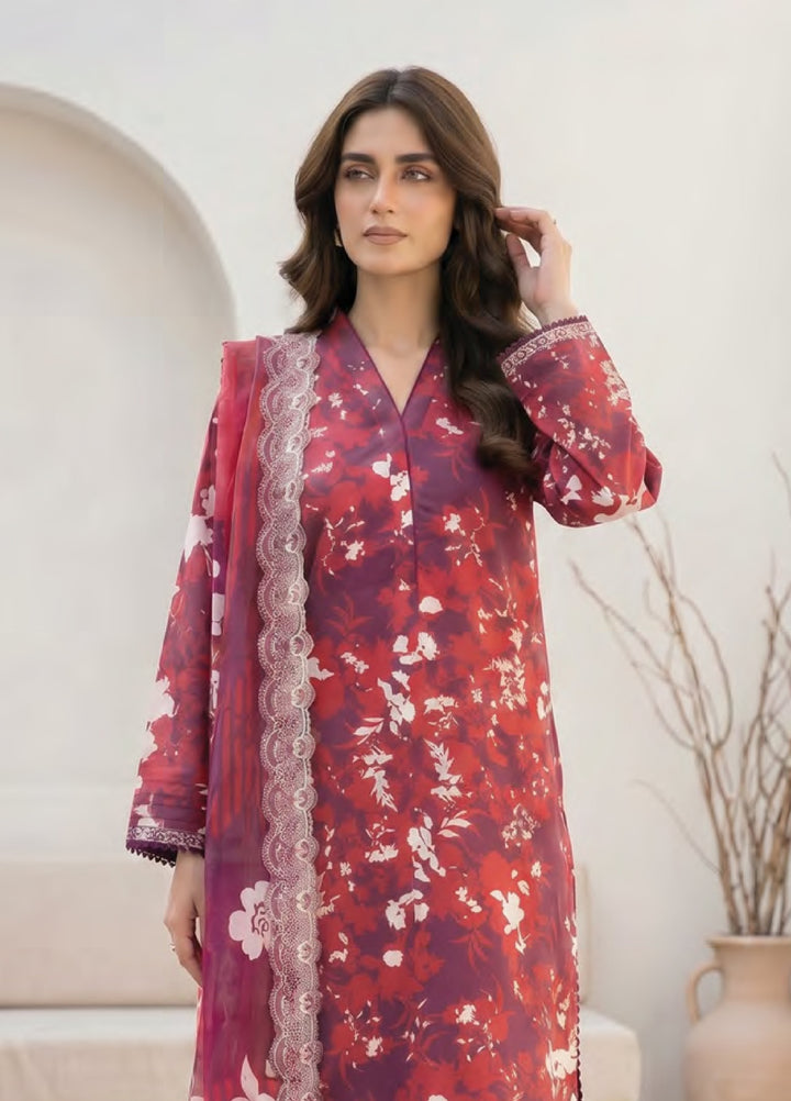 Lakhany Unstitched Printed Lawn 3 Piece Suit LSM26UP LG-SG-0127 - Casual Collection