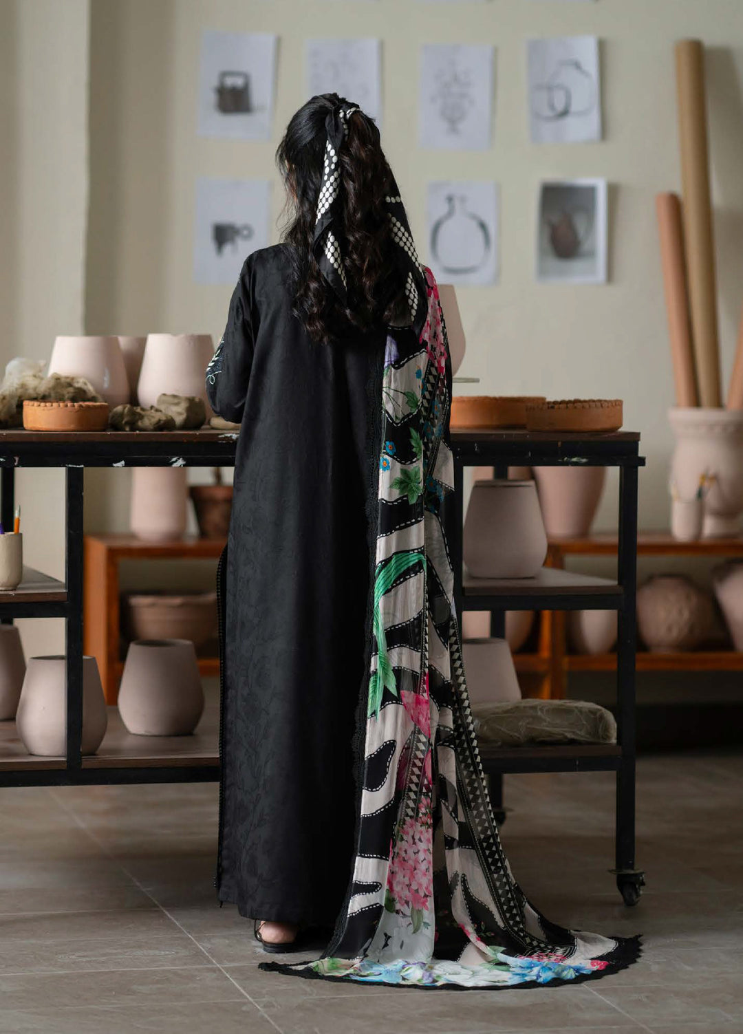 Raha by Nureh Unstitched Embroidered Jacquard Lawn 3 Piece Suit NU26URJ NE-239 - Festive Collection
