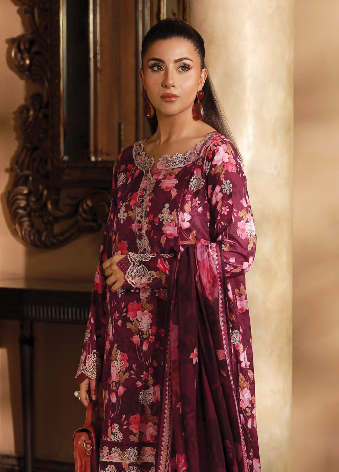 Komal Lawn by Lakhany Unstitched Embroidered Lawn 3 Piece Suit LSM26UK LG-RL-0360 - Summer Collection