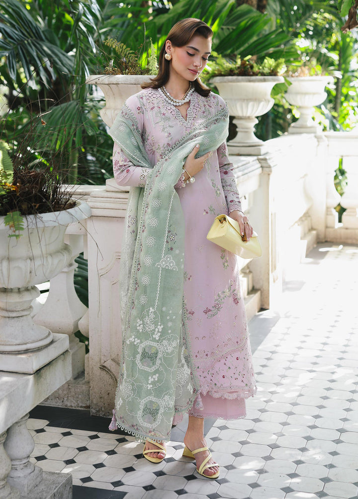 Q Line by Qalamkar Unstitched Chikankari Embroidered Lawn 3 Piece Suit QLK26UQL RP-11 INAYA - Summer Collection
