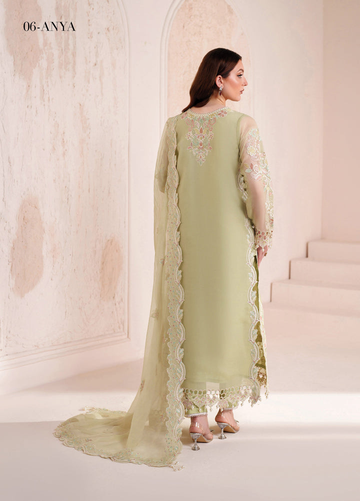 Threads by Alizeh Fashion Unstitched Embroidered Chiffon 3 Piece Suit AF26UTC D-6 Anya - Festive Collection