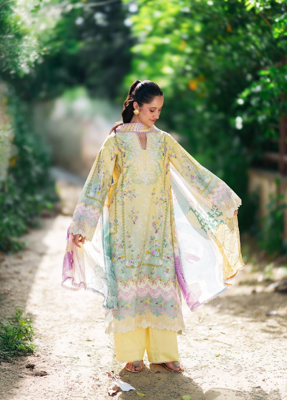 Summer Lines by Neeshay Unstitched Printed and Embroidered Lawn 3 Piece Suit NSH26ULS Virella - Eid Collection