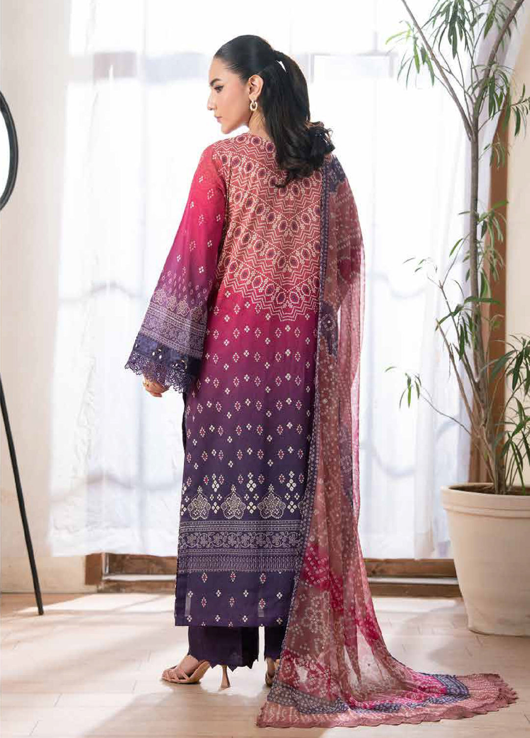 Chunri by Daria Unstitched Embroidered Lawn 3 Piece Suit DC26UCL DA-110 - Casual Collection