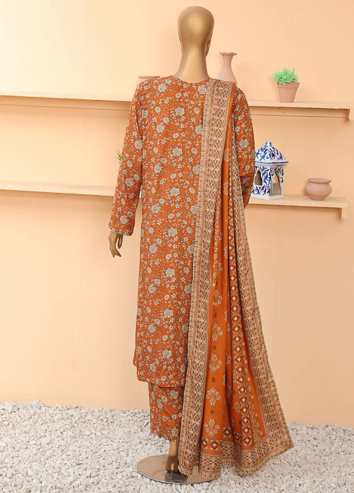 Wintry by Hz Textiles Printed Linen Suits Unstitched 3 Piece LCP-202 - Winter Collection