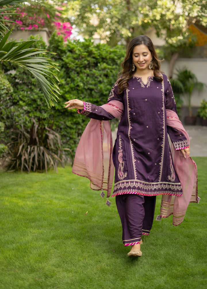 Omal by Komal Mera Eid Ka Jora Women Loom Net 3 Piece Pret Suit Zimal - Festive Collection