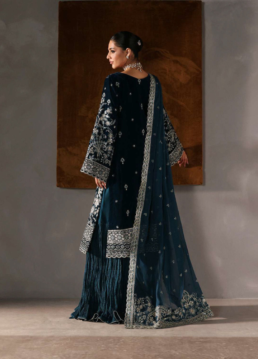Marais by Gulaal Unstitched Velvet Embroidered 3 Piece Suits GL25VF GL-25-V11 Morena - Festive Collection