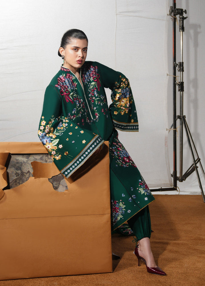 Jugnu by Hussain Rehar Unstitched Embroidered Cotton 3 Piece Suit HR26UJC BEZAN - Festive Collection