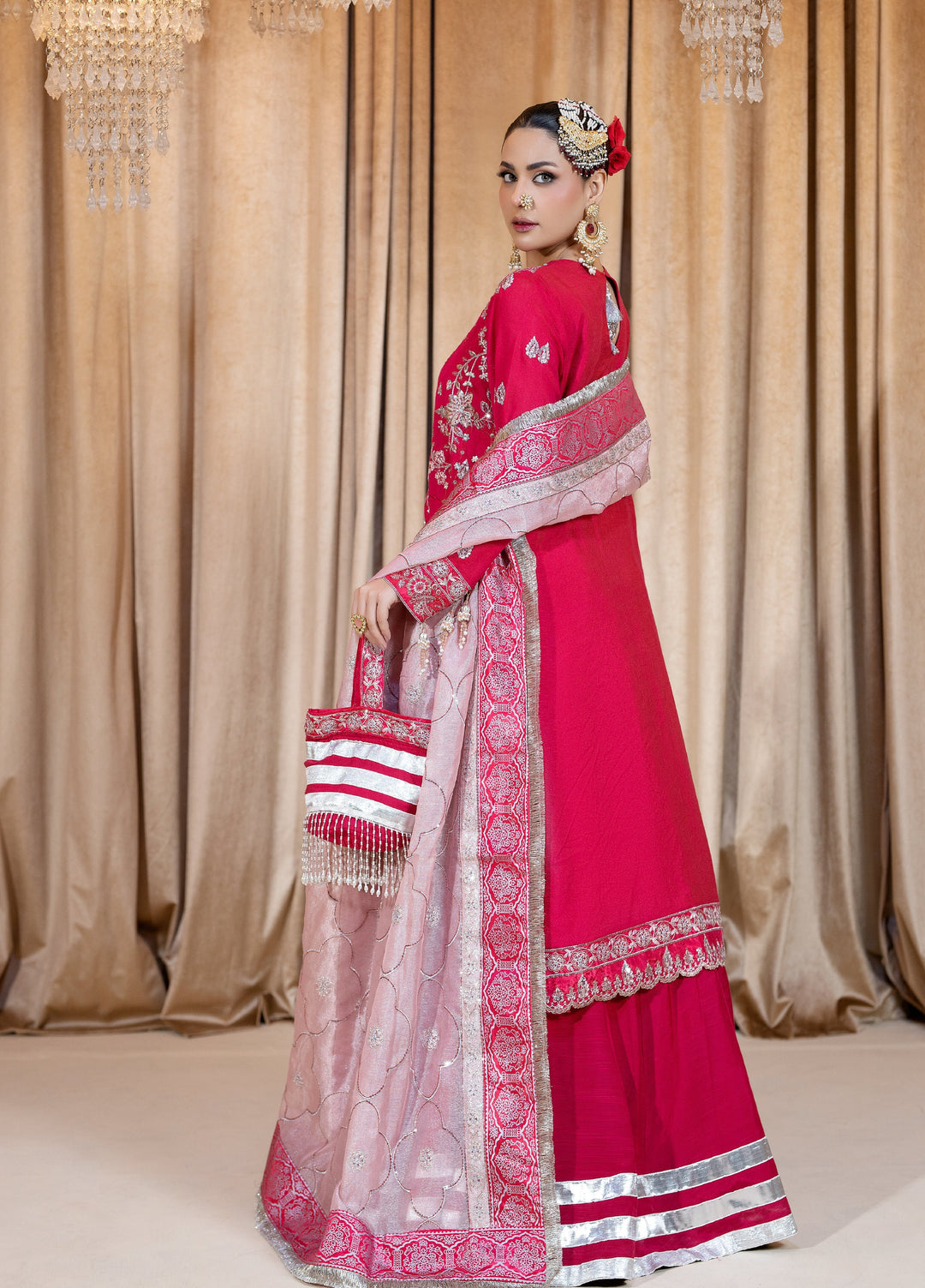 Maah-e-Noor Raum by Sarb Unstitched Embroidered Khaadi Net 3 Piece Suit RS26UMN MWF-05 - Wedding Collection
