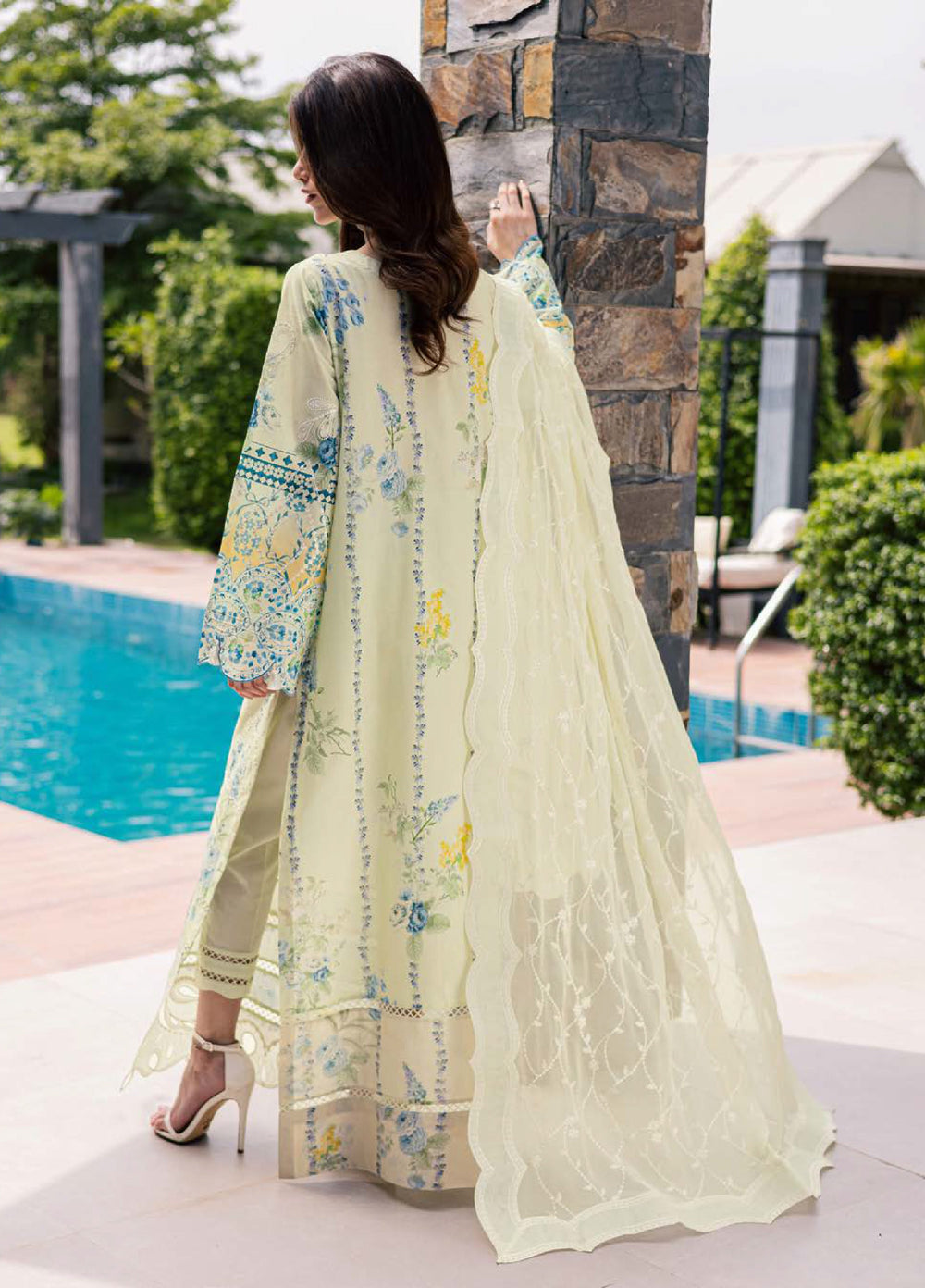 Lily May by Nureh Unstitched Embroidered Lawn 3 Piece Suit NU26ULL NE-259 - Eid Collection