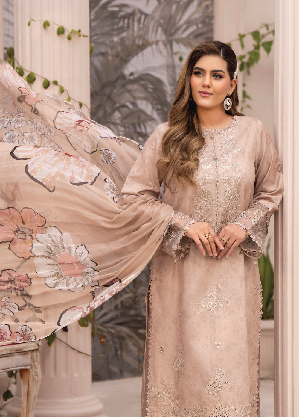 Summer Breeze by Humdum Unstitched Embroidered Lawn 3 Piece Suit HB26USB D-06 - Summer Collection