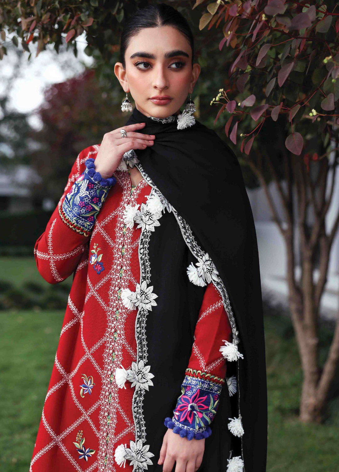 Amaris by Republic Womenswear Unstitched Luxury Shawl Khaddar Embroidered Suits 3 Piece RW25AS D-15 - Winter Collection