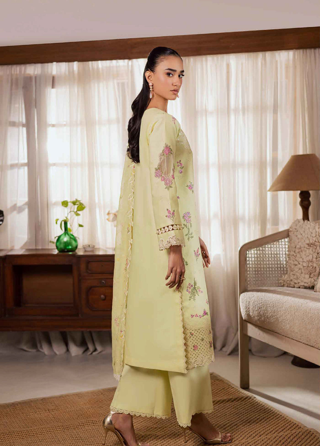 Selene by RajBari Unstitched Embroidered Lawn 3 Piece Suit RB26USL Zarif - Festive Collection