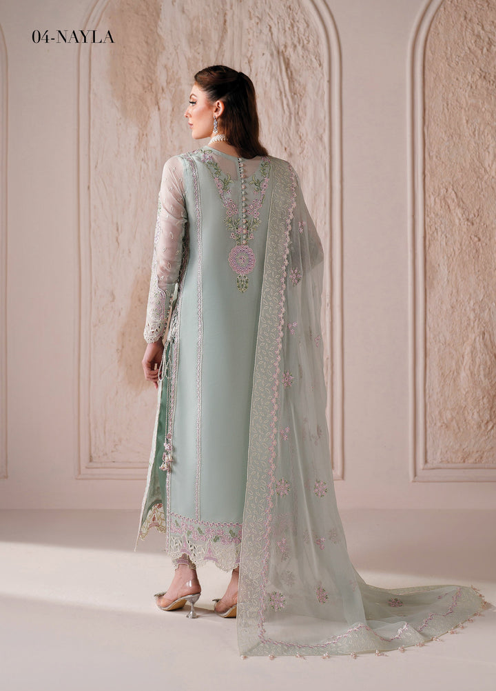 Threads by Alizeh Fashion Unstitched Embroidered Chiffon 3 Piece Suit AF26UTC D-4 Nayla - Festive Collection