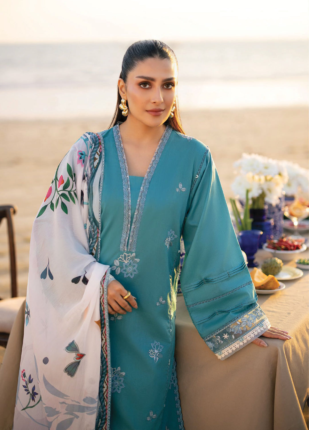 Afsanah by Seran Unstitched Embroidered Lawn 3 Piece Suit SN26UAL D-2 Meira - Summer Collection