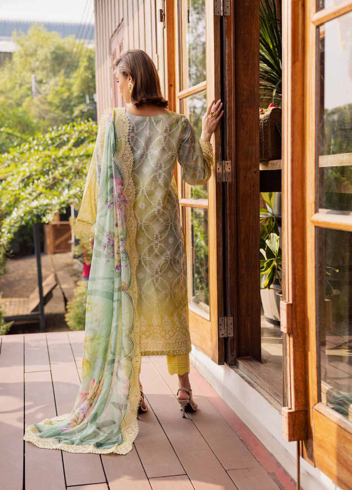 Gardenia by Nureh Unstitched Embroidered Lawn 3 Piece Suit NU26UGL NSG-207 - Summer Collection