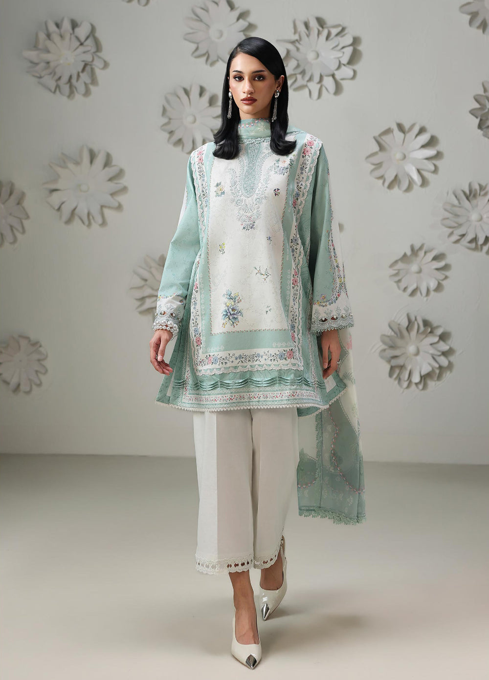 Q Prints by Qalamkar Unstitched Printed Lawn 3 Piece Suit QLK26UQL RASHA QQP-05 (B) - Summer Collection