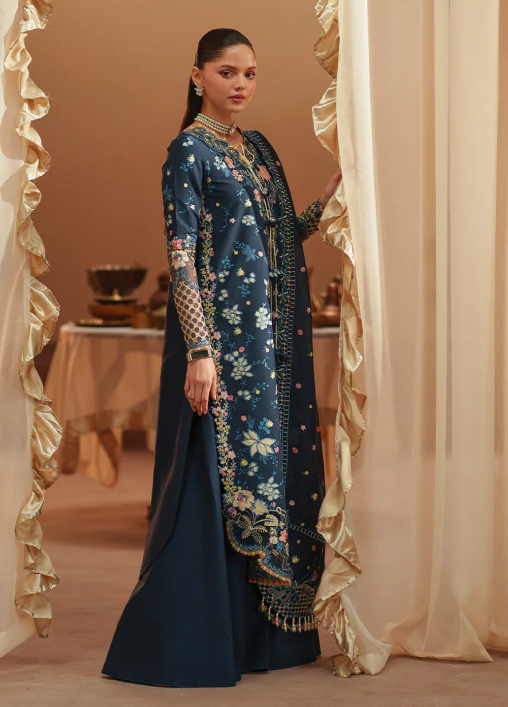 Mashriq by Bin Ilyas Unstitched Embroidered Lawn 3 Piece Suit BI26UML D117C - Festive Collection