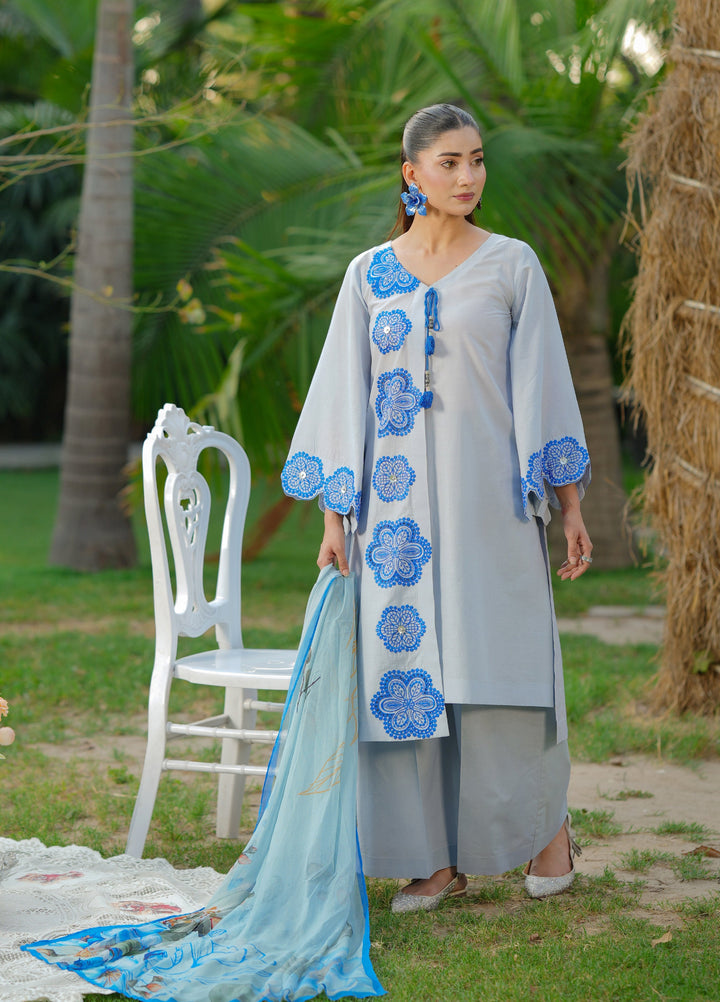 Daily Luxe by Huma Gul Unstitched Printed Lawn 3 Piece Suit RAMEENHG-1106 - Casual Collection