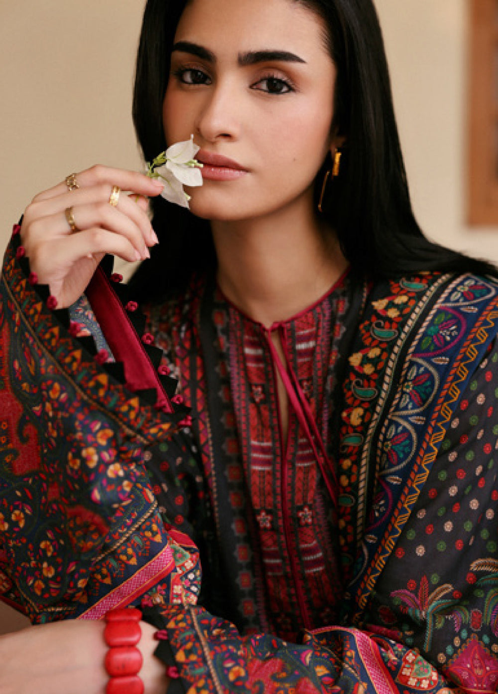 Amaya by Zaha Unstitched Printed Lawn 3 Piece Suit ZK26UAL Noira APL26-03 - Casual Collection
