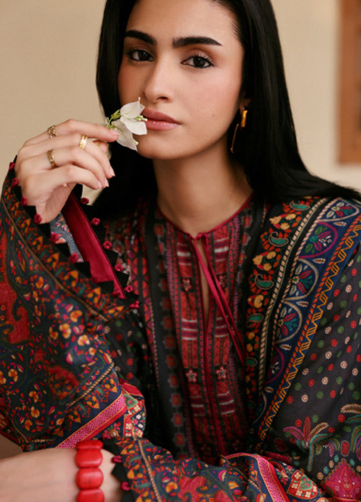 Amaya by Zaha Unstitched Printed Lawn 3 Piece Suit ZK26UAL Noira APL26-03 - Casual Collection