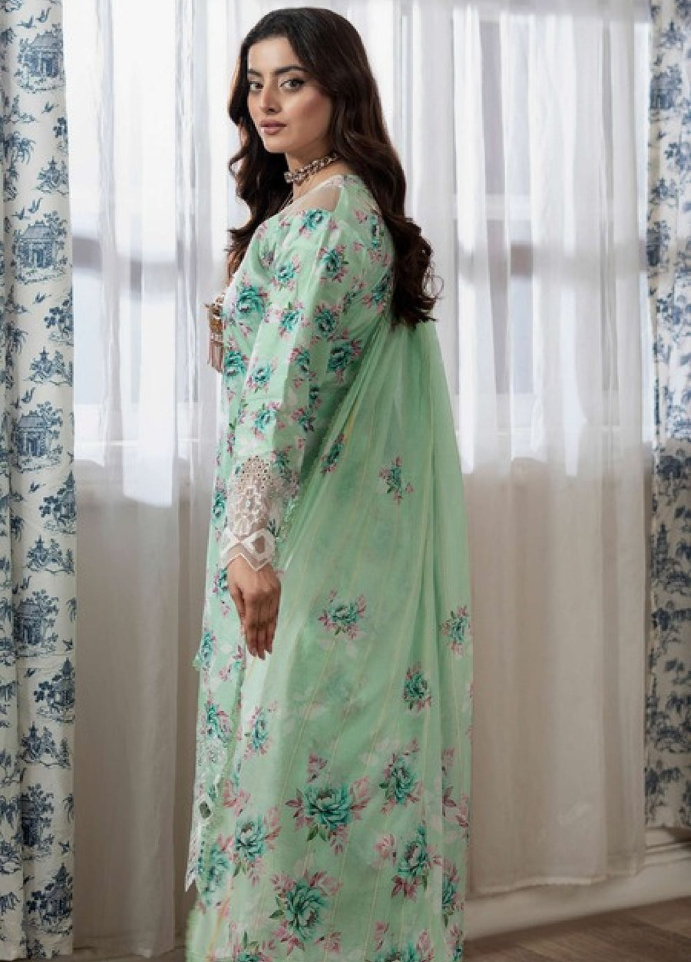 Applique Kari by Al Zohaib Unstitched Embroidered Lawn 3 Piece Suit AZ26AVII D-06 - Summer Collection