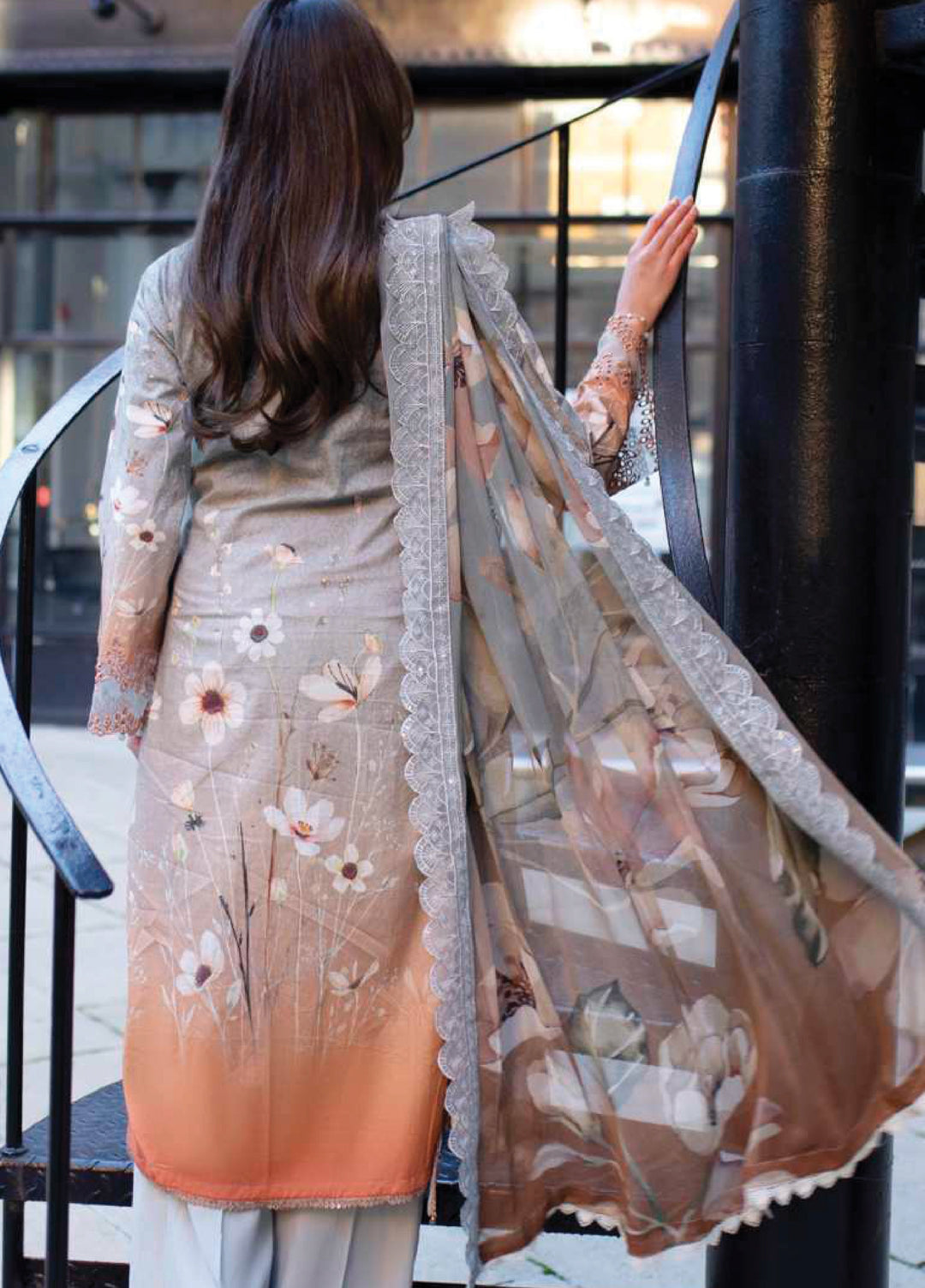 Sunshine Bloom by Al Zohaib Unstitched Embroidered Lawn 3 Piece Suit AZ26USL D9 - Summer Collection