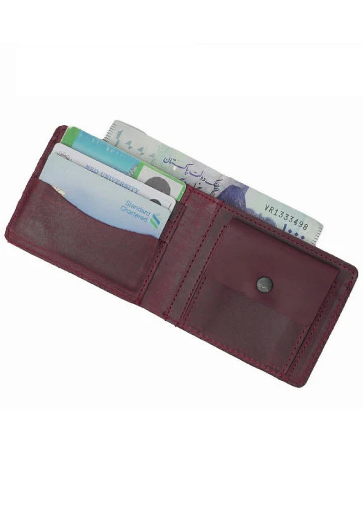 Vintage by Jild Mens Genuine Vintage Leather Wallet-CRIMSON RED - Wallets Collection