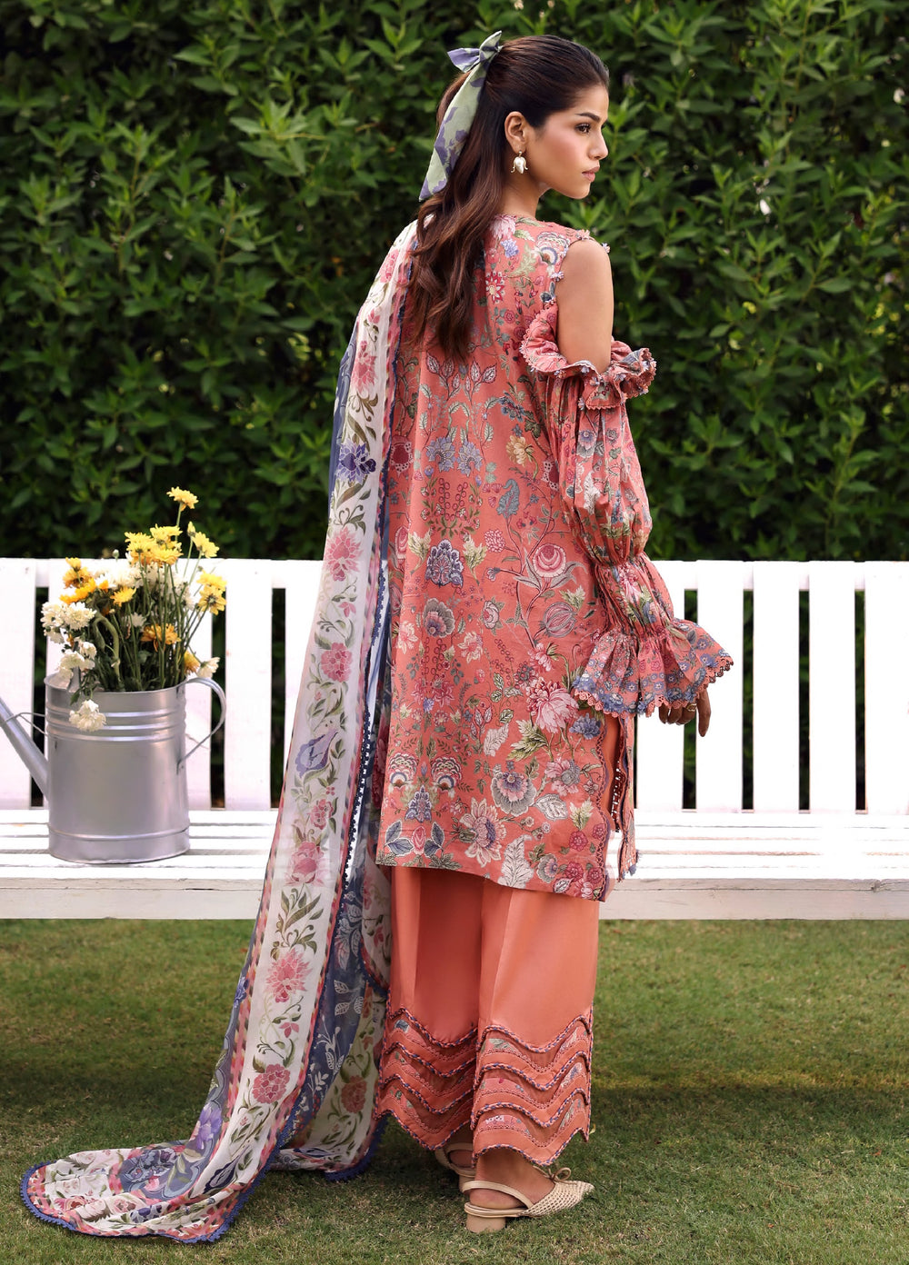 Belladore by Elaf Premium Unstitched Printed Lawn 3 Piece Suit EL26ULB Lovelle EPA-3B - Summer Collection
