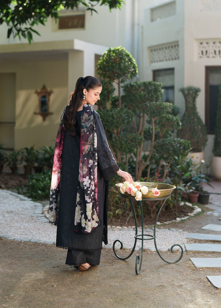Summer Lines Printkari by Neeshay Unstitched Embroidered Lawn 3 Piece Suit NSH26SLP D-7 Sable - Summer Collection