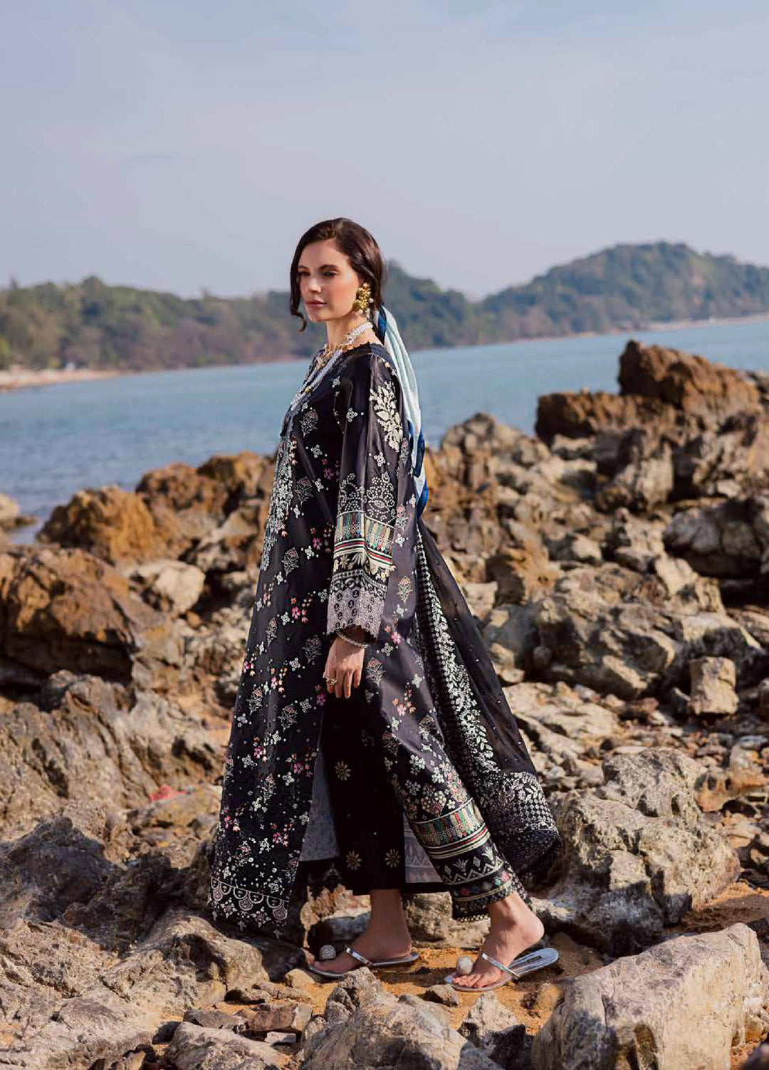 Nureh Unstitched Embroidered Silk 3 Piece Suit NU26US S-28 - Festive Collection