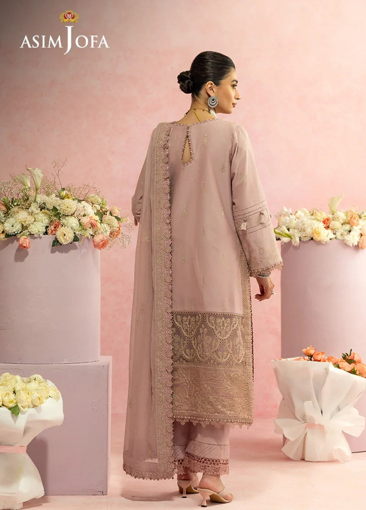 Asim Jofa Unstitched Embroidered Luxury Lawn 3 Piece Suit AJ26ULL AJULW-11 - Festive Collection