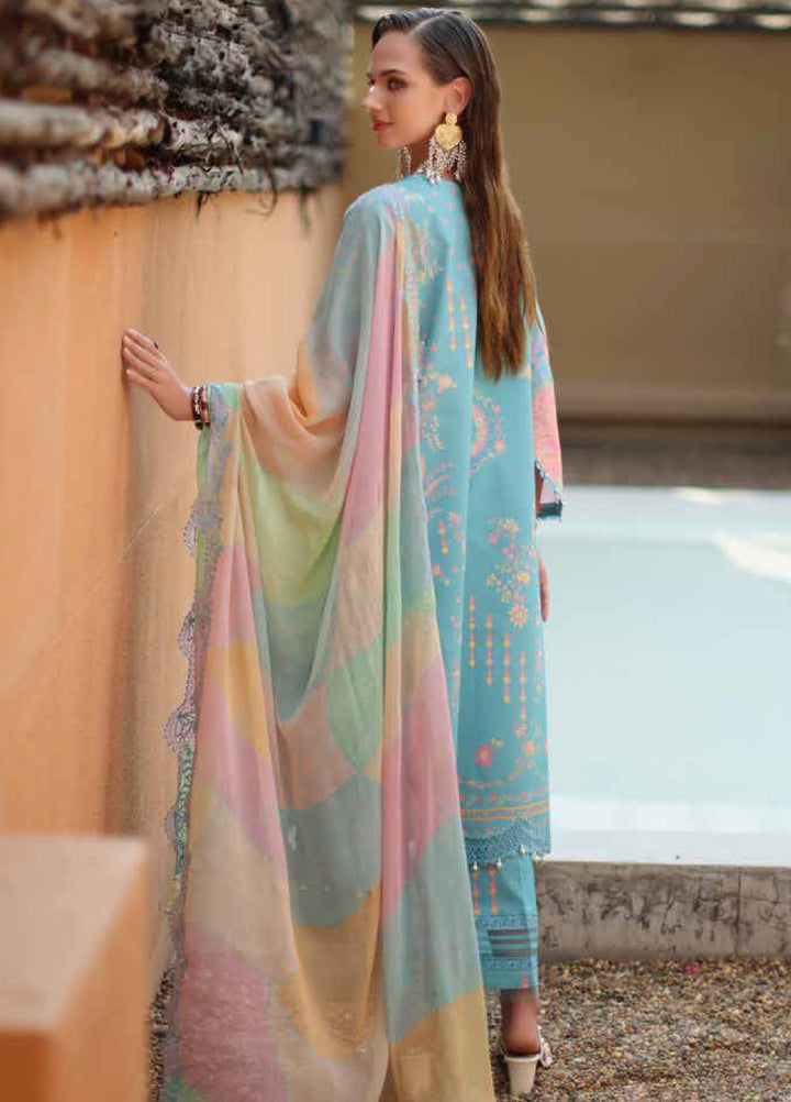 Combination by Charizma Unstitched Embroidered Luxury Lawn 3 Piece Suit CHR26UC CC6-03 - Summer Collection