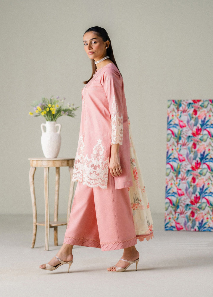 FNF Prints by Faiza Faisal Unstitched Embroidered Lawn 3 Piece Suit FF26UF D-7 Blush Horizon - Summer Collection
