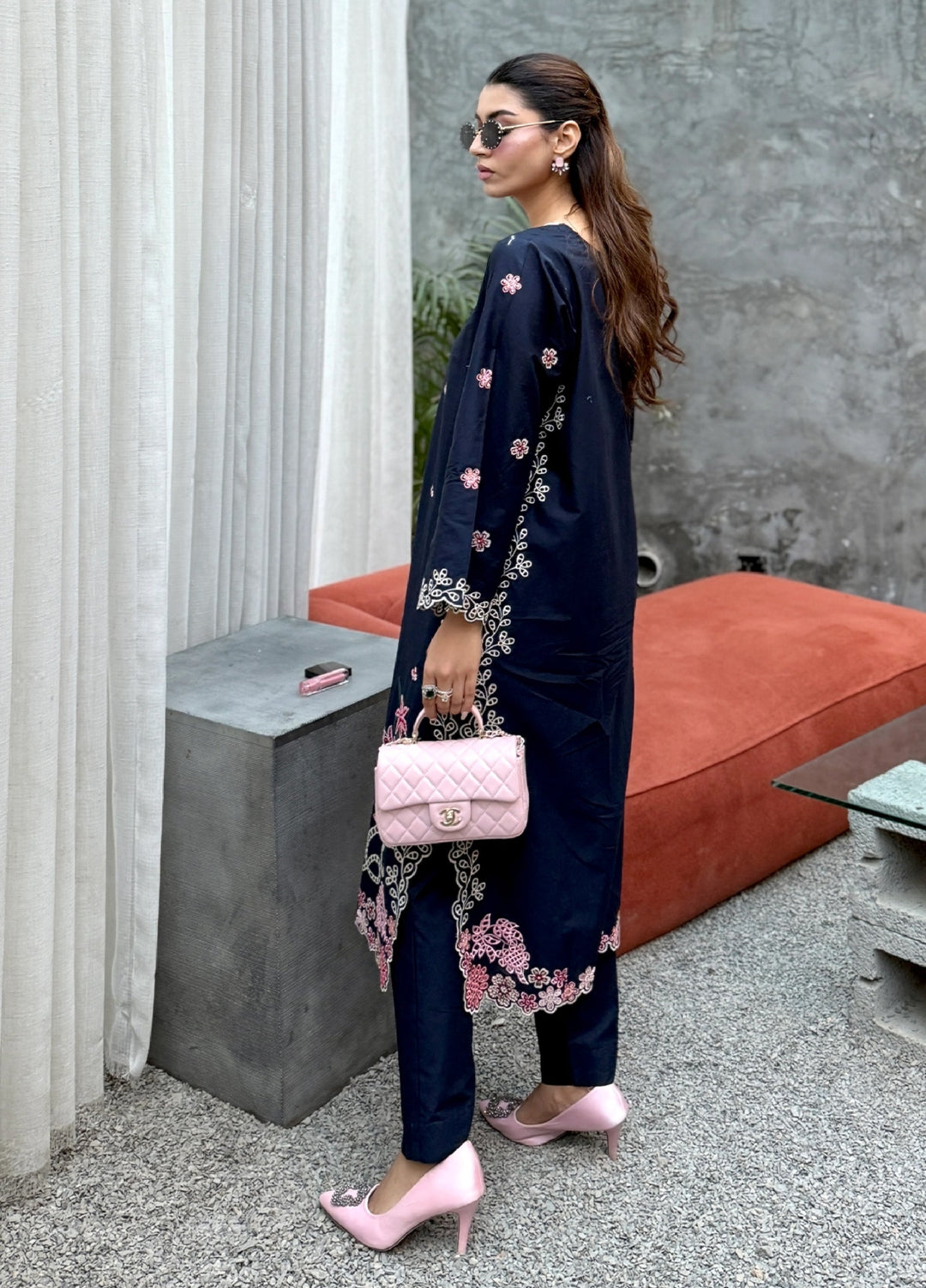 Rashid Textiles Women RTW Embroidered Lawn 2 Piece Suit D-01 Blue - Casual Collection