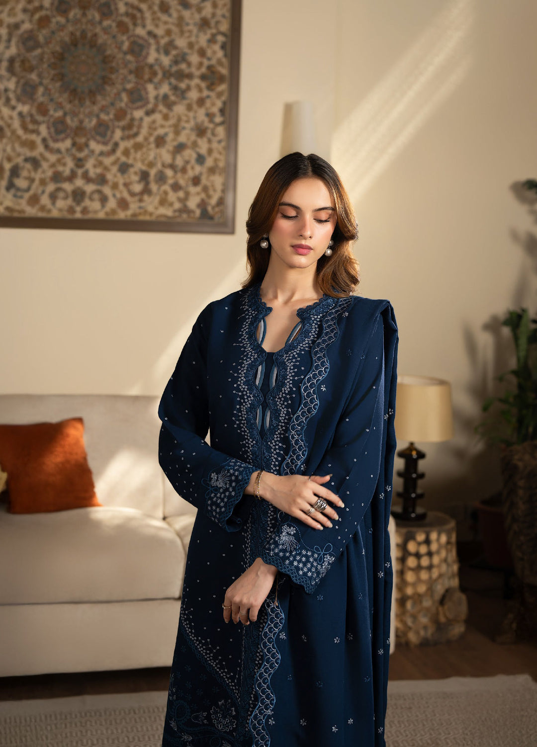 Neeshay Winter Reverie Unstitched Karandi Embroidered Suits 3 Piece NSH25WR Eirene - Winter Collection