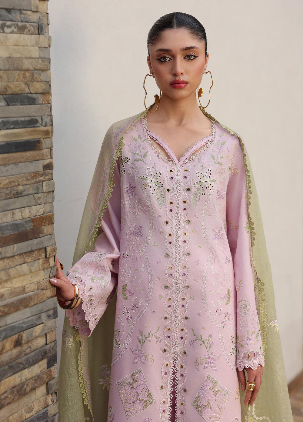 Q Line by Qalamkar Unstitched Embroidered Lawn 3 Piece Suit QLK26ULQ ZAYLA QKL-12 - Festive Collection