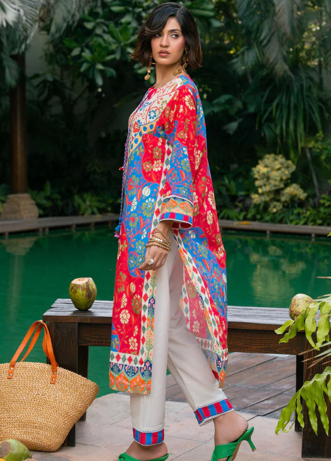 Nairah Women Pret Printed Arabic Lawn Suit NAH26PN Zinnia - Spring Collection